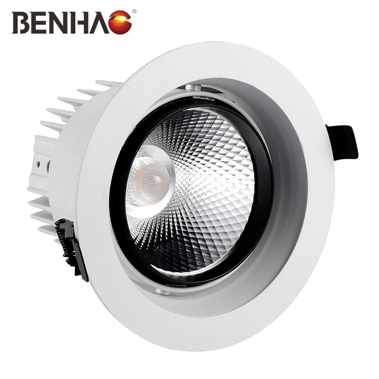 Ronda antirreflectante de alta potencia LED Downlight empotrable de techo blanco SMD LED Spotlight