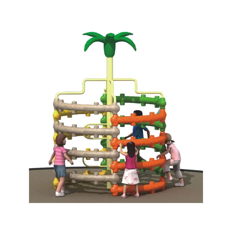 Brands Outdoor Plastic Jungle Gym Rock Climbing Wall with Swing Set