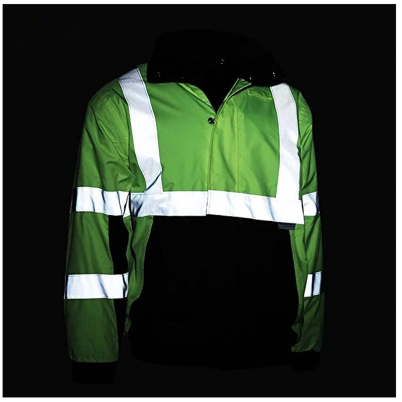 Reflective Jacket Winter Man Thickened Safety Hooded Work Coat Construction Hi Vis Workwear