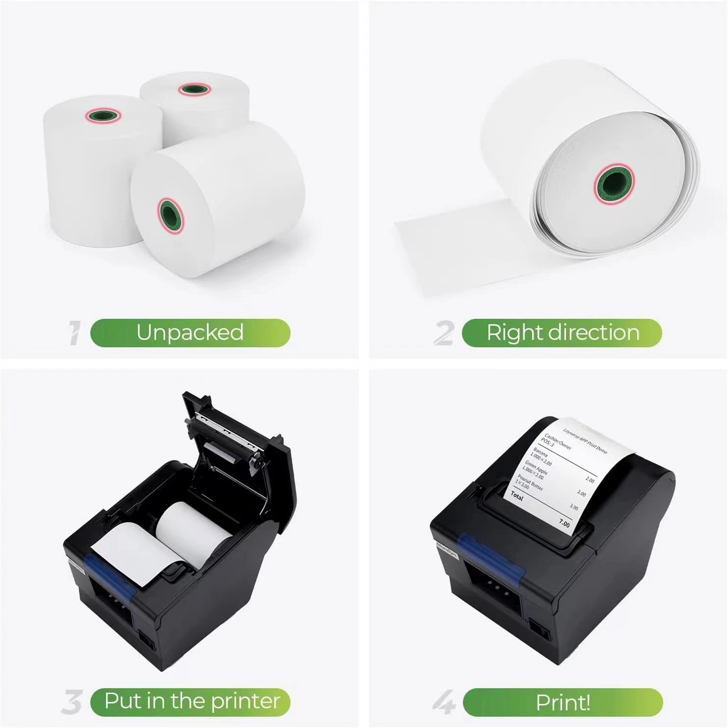 57mm 80mm Paper Roll Thermal 57*40mm 80X80 Receipt ATM Thermal Paper Manufacturer