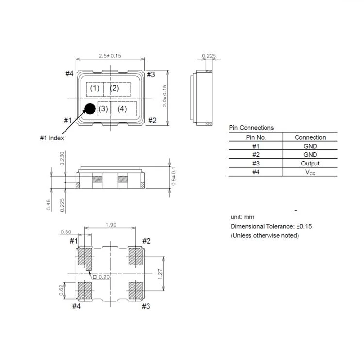 Chip Sun Miniature Tcxo SMD2520 with Ultra-Low Phase Noise and Jitter Supply Voltage Clock Quartz Crystal Oscillator