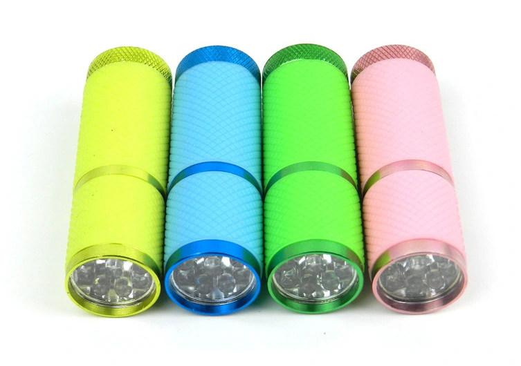 Hot Sale Mini 9LED Aluminium Alloy Torch& Leather Case LED Torch