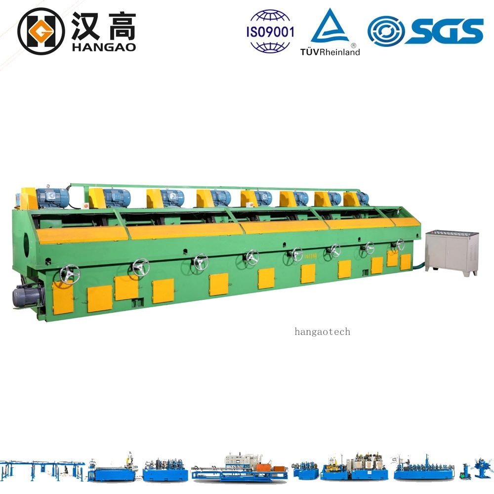 Round Square Tube Polishing Machine Duct Linishing Machinery with Abrasive Flap Wheels