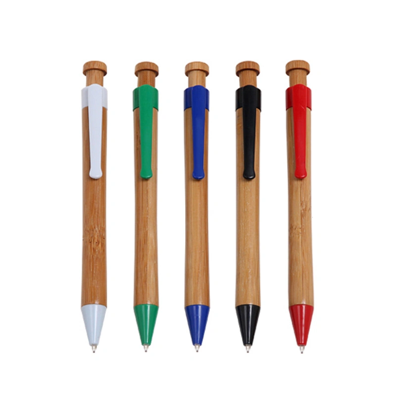 Bolígrafo de punta de bola de bambú para regalo de promoción o recuerdo
