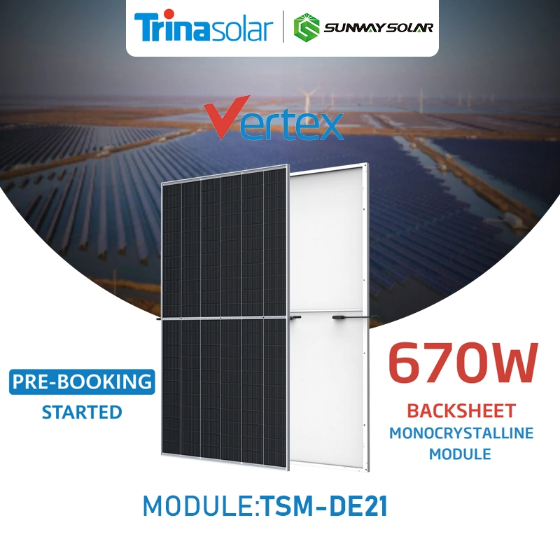 Monocrystalline Silicon Trina Brand Solar Module Panel Half Cell 700W Mono with Low Price