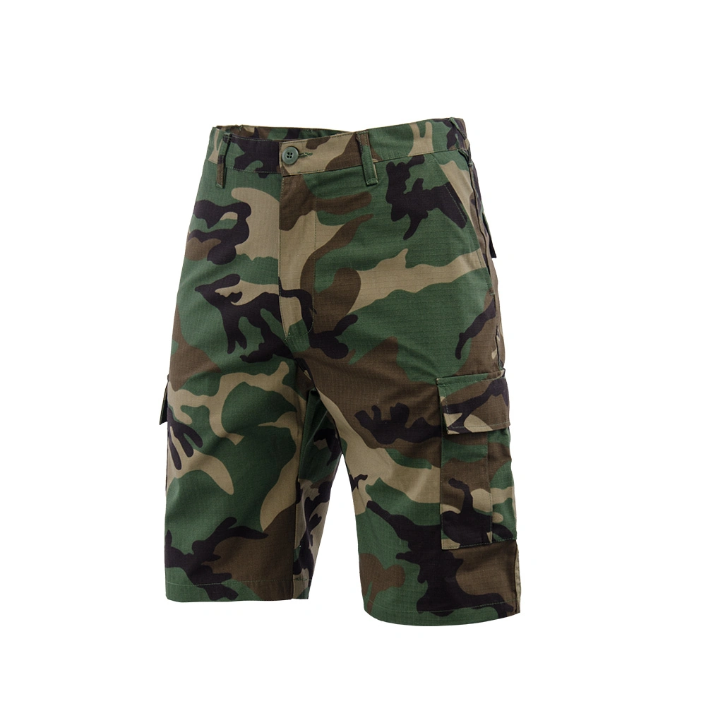 Novo Camouflage curtos dos homens do trabalho exterior roupas curtos Trimestre Pants resistentes ao desgaste resistente a arranhões Táctica militar curtos