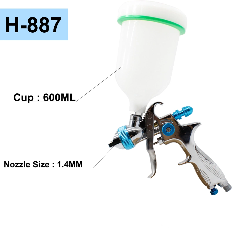 HVLP Air Spray Gun Paint Gun Gravity Spray Gun Peas PARA Funilaria E Pintura Automotiva Pistola De Pintor Automotriz Best Spray Gun Pneumatic Hight Quality