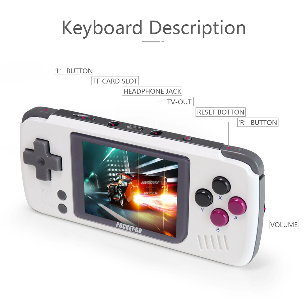 Video Game Console Retro Handheld, 2.4inch Screen Portable Children Game Players with Memory Card