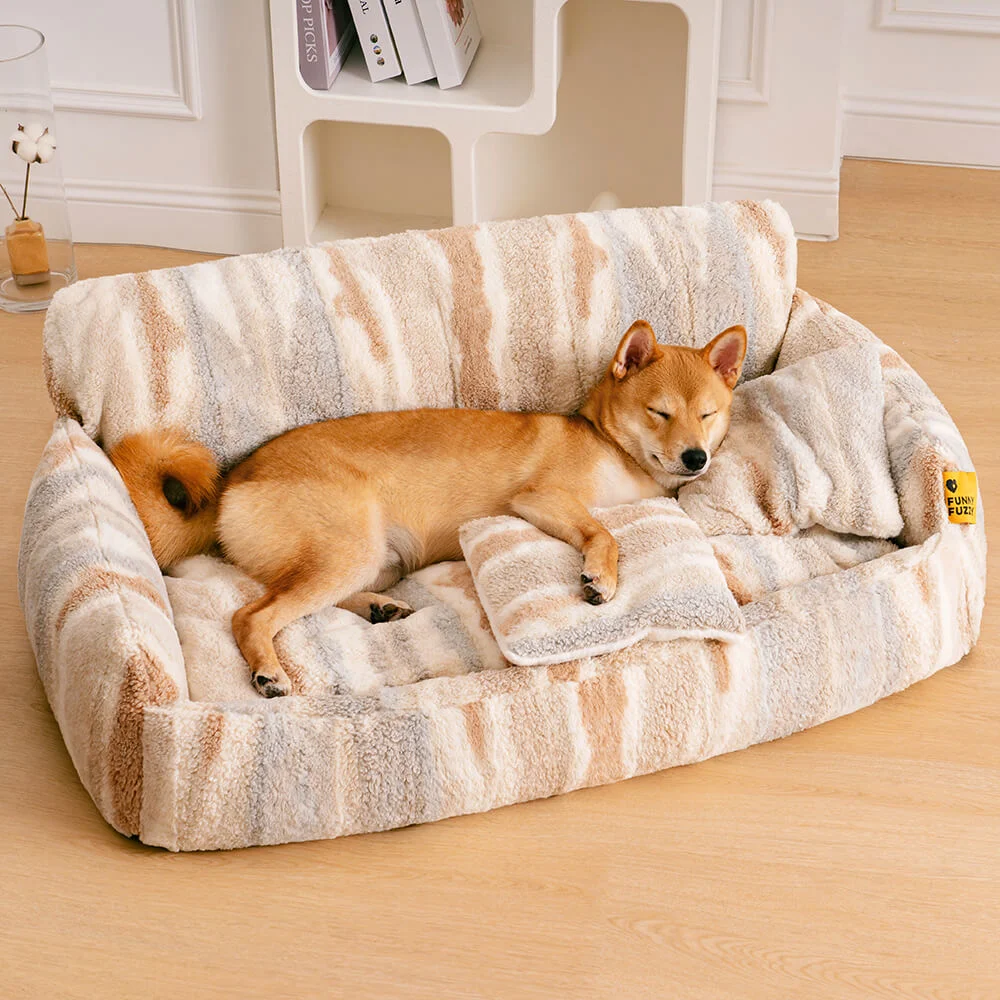 2024 Newest Fluffy Extra Large Cozy Dog and Cat Sofa Bed