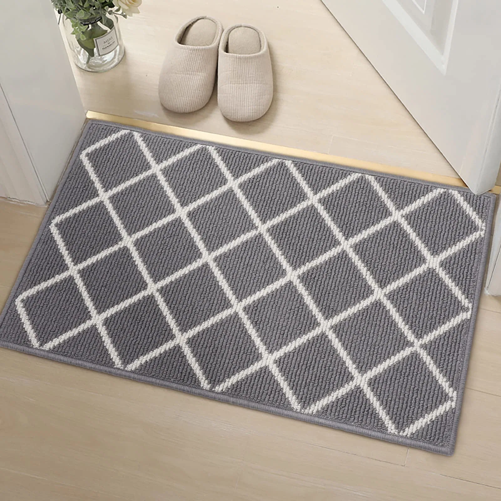 Low-Profile Inside Floor Non-Slip Absorbent Resist Dirt Entrance Indoor Door Mat