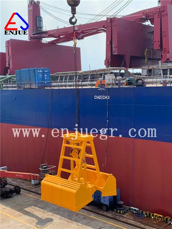 24t/12cbm Shanghai Enjue Marine / Ship Bulk Cargo Grab Bucket for Nickel Ore Mine Coal Fertilizer Grain Suger