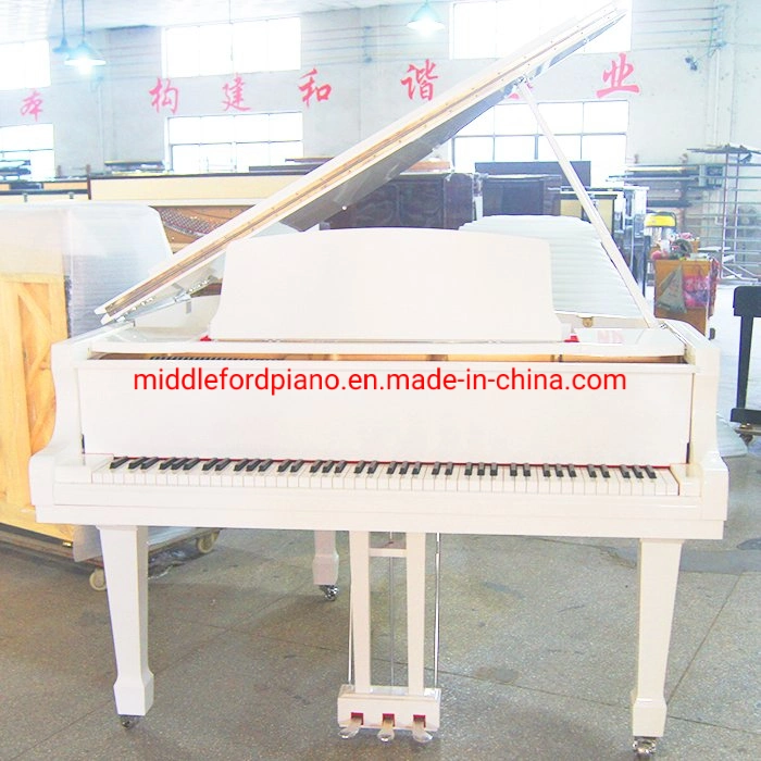 Middleford (GP-152W) White 152 Grand Piano with Free Adjustable Bench