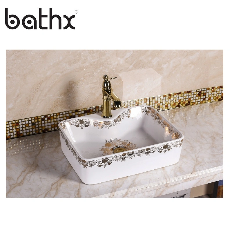 Beliebte Design Sanitär Badezimmer Lavabo Wash Hand Eitelkeit Keramik Künstlerische Becken