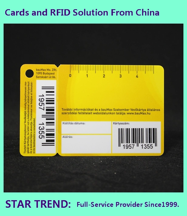 PVC/Pet/Paper Barcode Card Customized Cmyk Printing