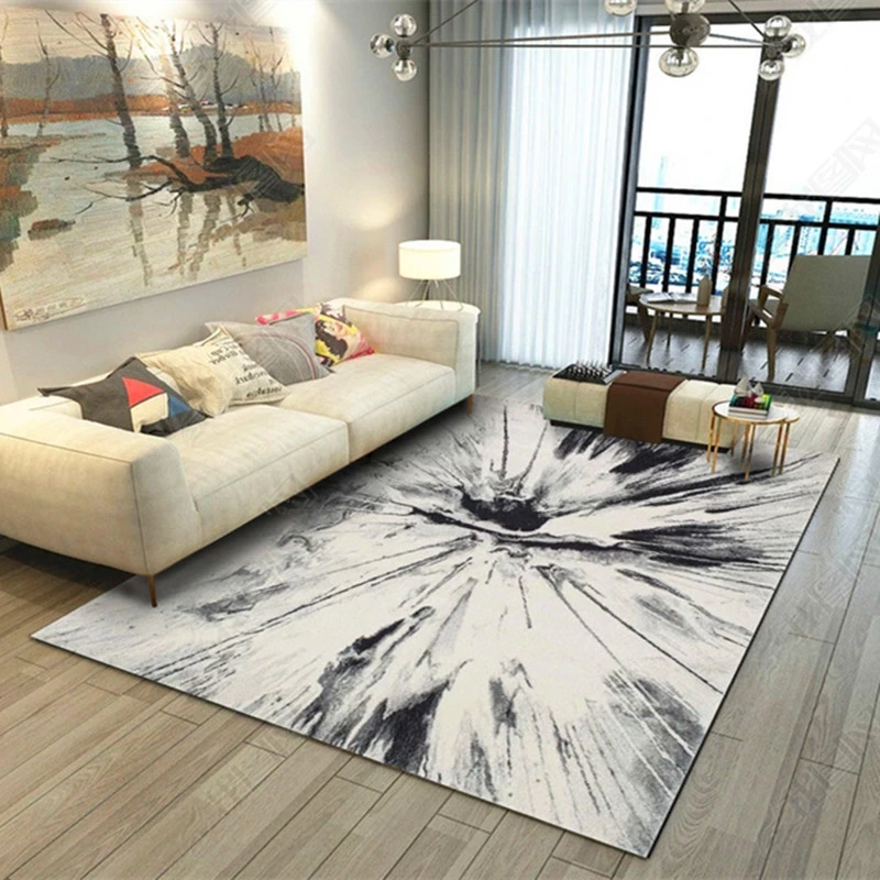 China moderna fábrica de cristal de impresos digitales en 3D alfombras de piso de terciopelo