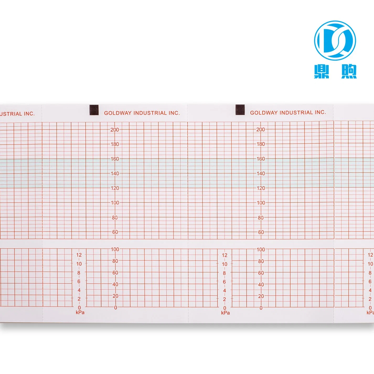 150*100-150p Medical Recording Paper Ctg Paper for Jinkewei Double Row