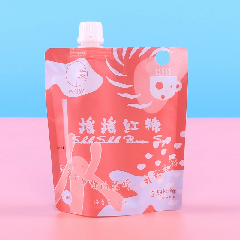 High Quality Beverage Custom Stand up Pouch Juice Spout Pouch