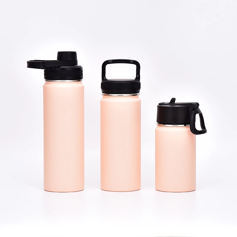 Recommend 304 Stainless Steel Flat Stable Sport Water Bottle Jug Drinkware with Leak Proof Lid