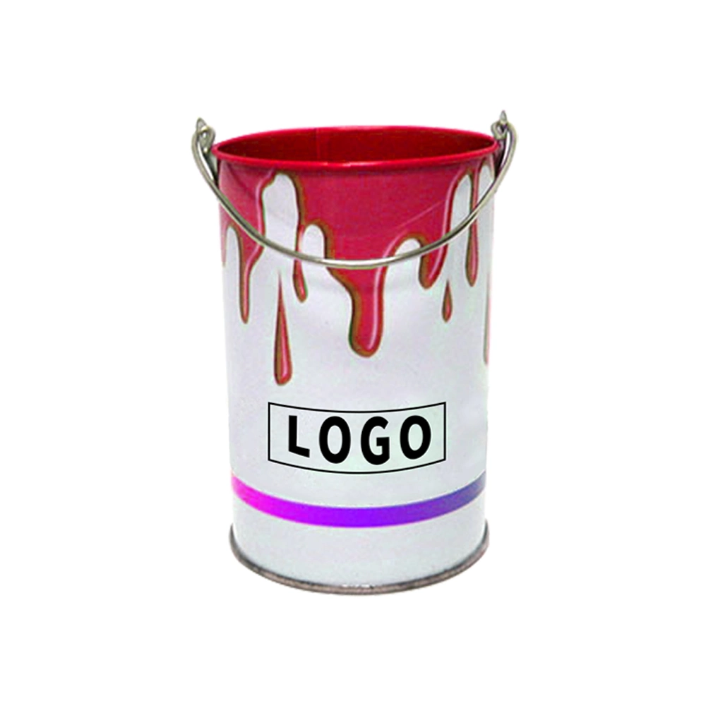 Custom Printing Tinplate Barrel Packs Metal Bucket Container Food Grade Tin Bucket Popcomn for Agriculture Storage