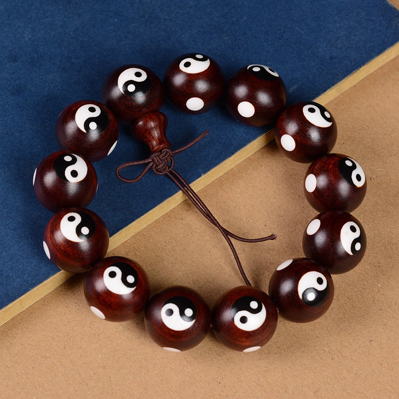 Pequeno Leaf Red Sandalwood mão String Blood Sandalwoodbuddha cordão pulseira Jogar