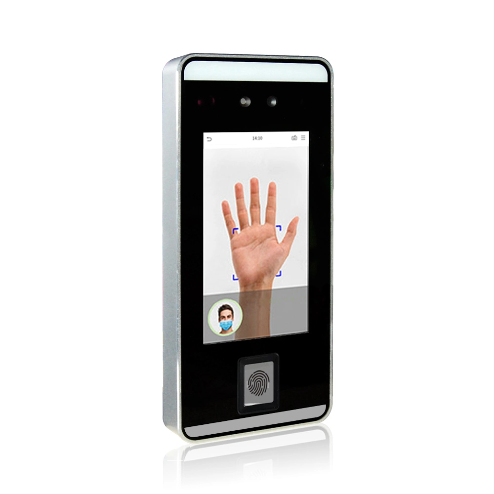 5-Inch Touch Display Visible Light Facial Recognition Terminal Palm Fingerprint Attendance