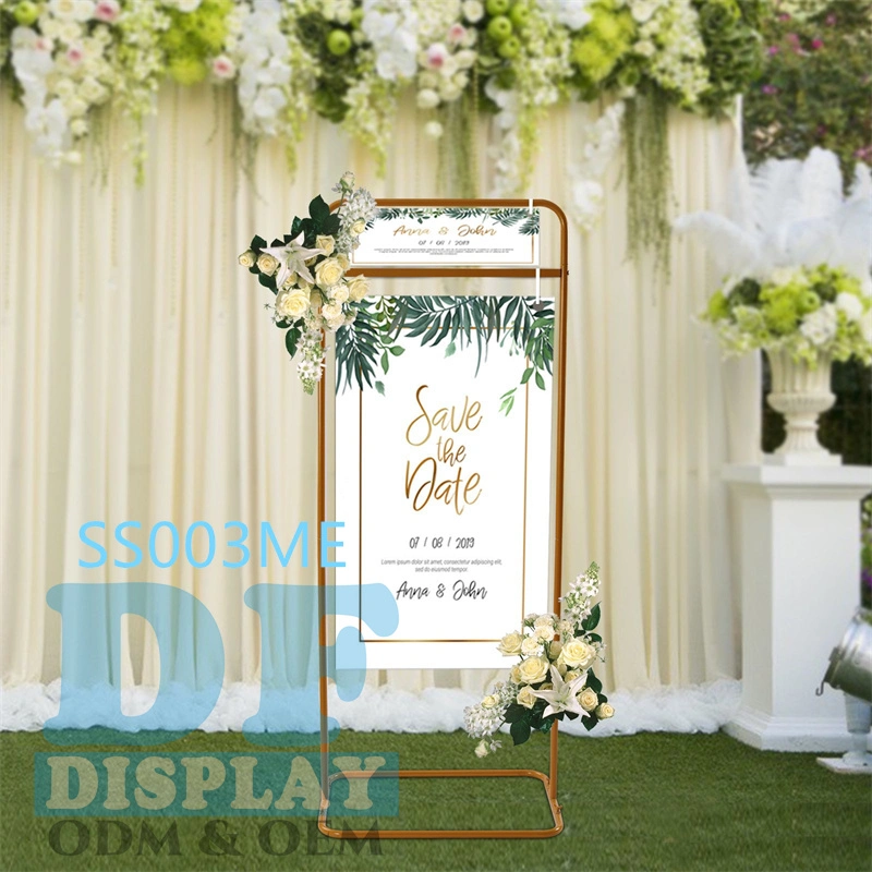 Wedding Sign Stand Gold Large 4.9FT Tall Welcome Sign Frame Seating Chart Frame Guest List Directory Geometric Stand