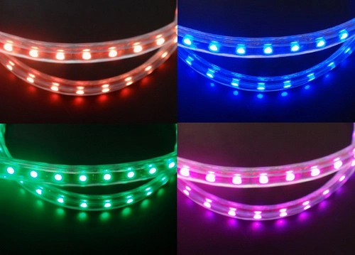 3 fils haute tension LED DIP plat flexible de la corde pour les Multi Couleur de lumière