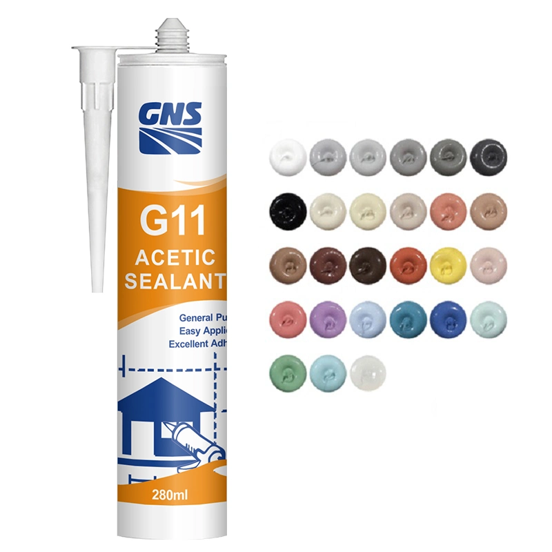 Gns Sealants Manufacturer G11 Oil Resistant Acetic Silicone Sealant Adhesive for Glass