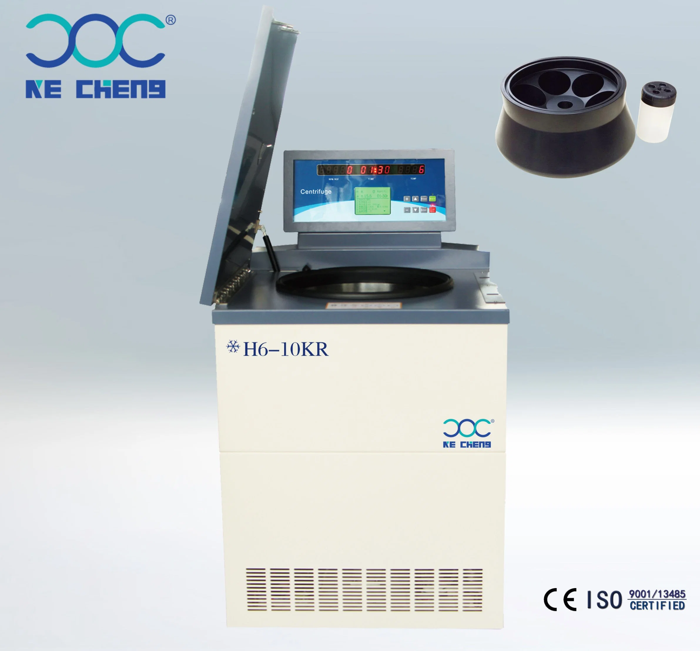 H6-10kr Scientific Lab Equipment Brushless Motor Clinical Centrifuge with Adapters