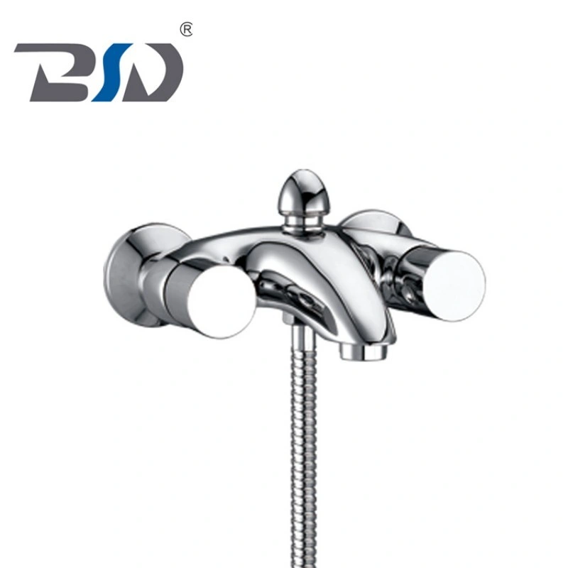 Banheiro em latão cromado deck com duas pegas Sink Basin Mixer