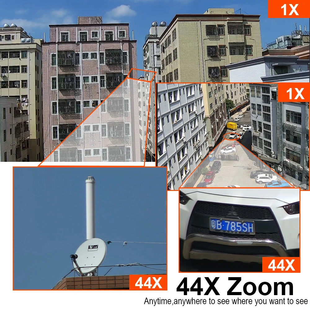 44X de l'analyse IP Smart Caméra Dôme IR Laser