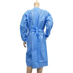 Disposable Isolation Gown Single Use Nonwoven PP PE SMS 25-50GSM Medical Protective Clothing