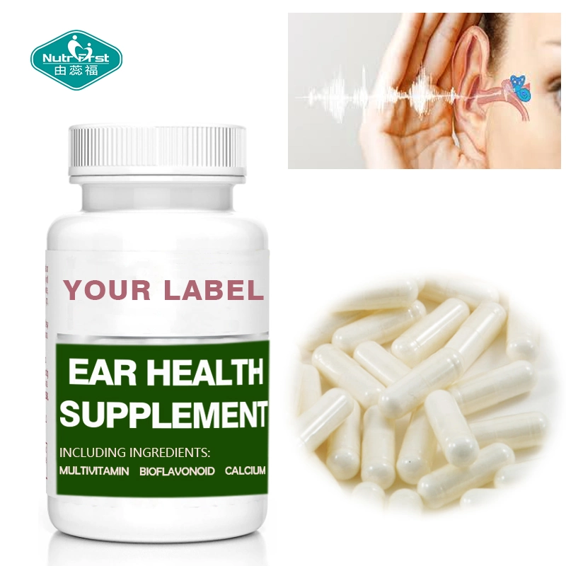 Ear Hearing Health Supplement Vitamin C B-Complex Calcium Zinc Vegan Capsule