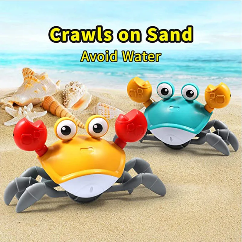 Jstar Top Seller Baby Bath Toys Crawling Crab Baby Toy С музыкой и светодиодами свет вверх по раннему образованию деятельности младенцы Детские игрушки