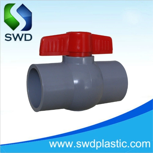 Hot Sale Compact Plastic Ball Valve with Threaded or Socket End