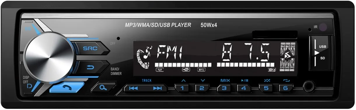 1 DIN Voiture multimédia Bluetooth FM Radio audio MP3 Player