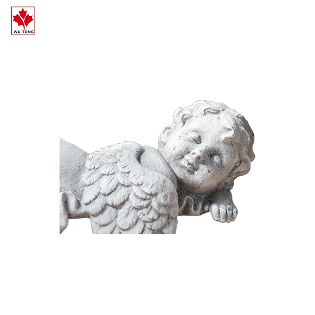 Vivid Religion Craft Resin Baby Angel Sleeping Figurine Garden Decor