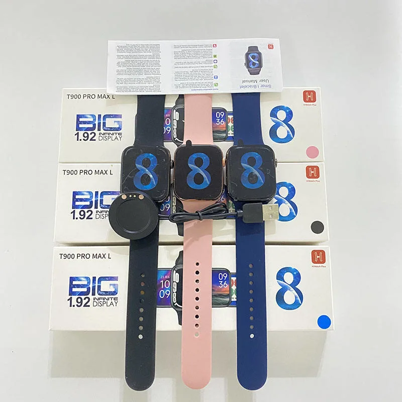 2.0-дюймовый большой экран BT Call Montre Relogio Wearable Device Пополните Inteligente Smart Watch Series 8 T900 PRO Max L. Смарт-часы