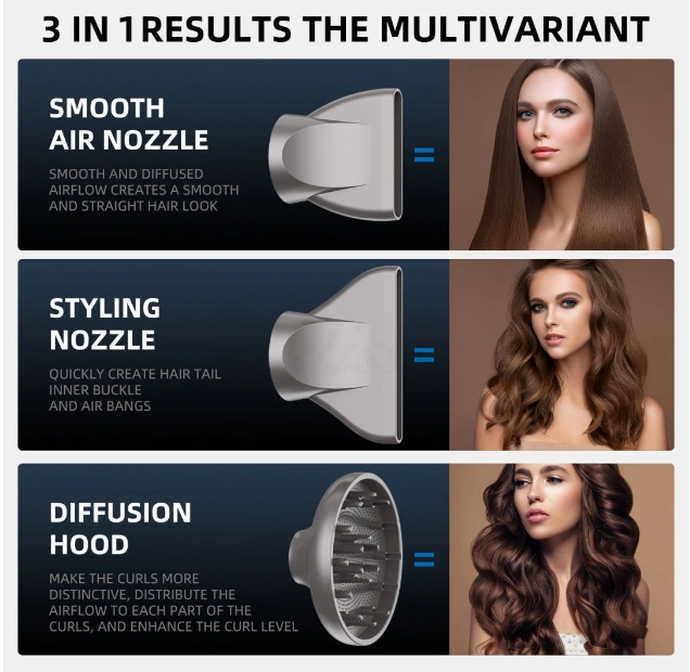 Hair Dryer1400W Negative Ion Hair Dryer Professional Salon Household Hair Blower Dryer Hot Sale Multifunctional 3 Speed Hair Dryer Portable Own Brand Blow Dryer