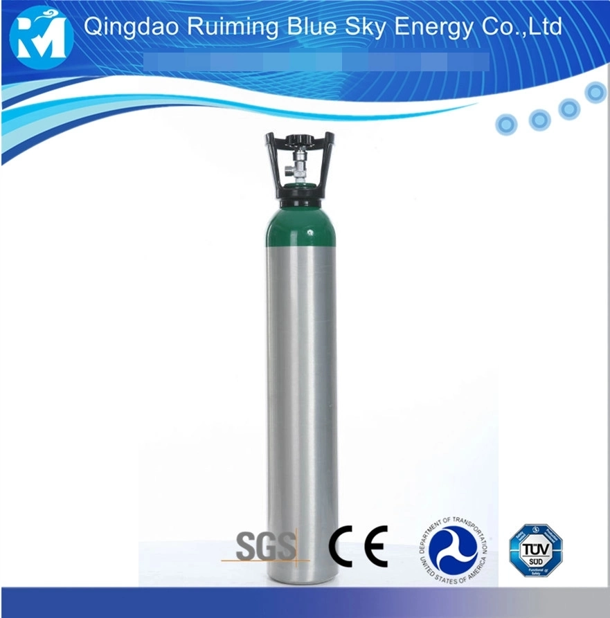 Cylindre sous haute pression en aluminium de bouteille de gaz à l'Hélium équipements chimiques &amp; Machinerie Conteneur de gaz en gros de la Chine