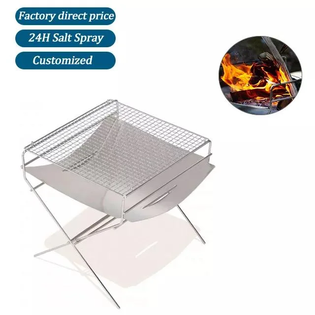 OEM Hersteller Großhandel Metall Edelstahl Ofen Rack Kundenspezifische faltbar Grill BBQ Hochwertige Klappgrills