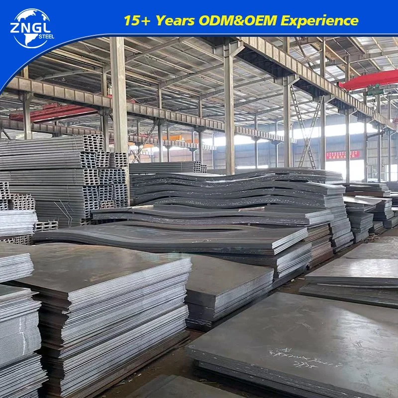 A36 fábrica St37 St52 Ss400s355 6mm 8mm 10mm 12mm Alta Manganeso Acero estructural Acero al carbono Chapa/Hoja de acero para materiales de construcción y. Construcción