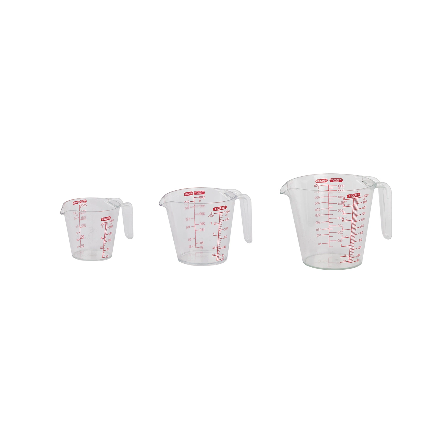 250ml 500ml 1000ml Baking Tool Measuring Cup with Handle Stackable Plastic Measuring Cup