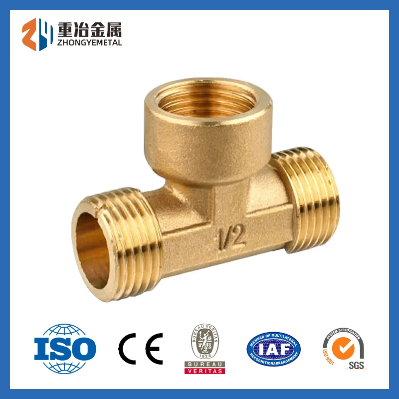 Fast Heat Dissipation Sterilization H68 ASTM/C26200 JIS/C2680 Copper Three-Way Pipe Fittings