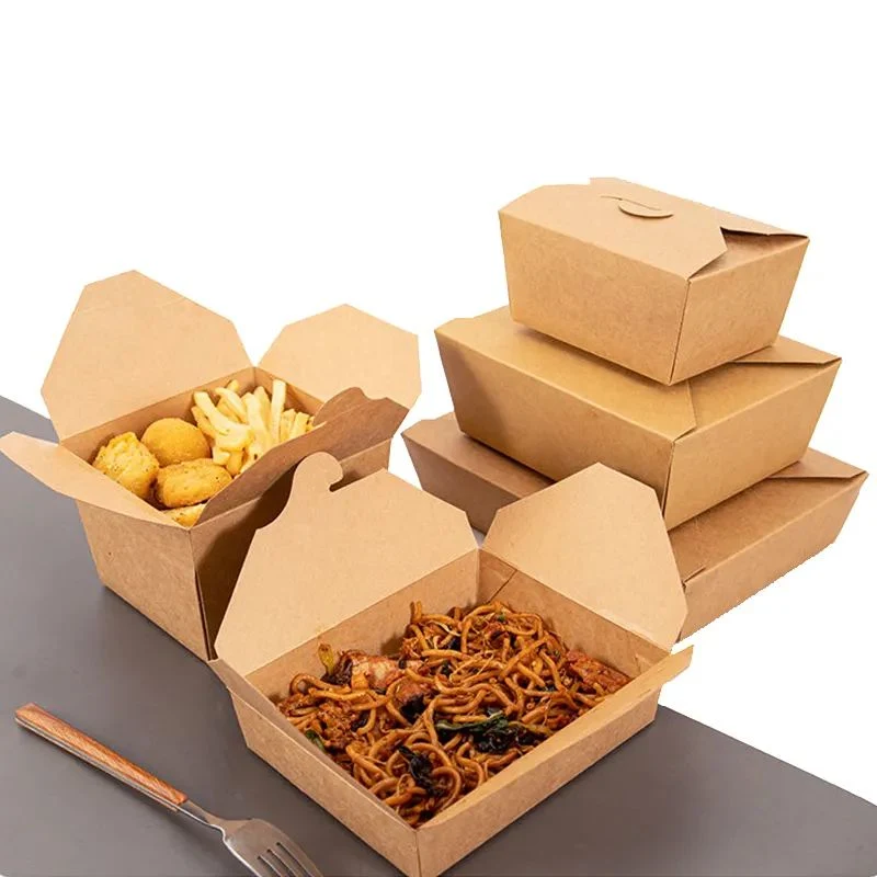 Disposable Kraft Paper Tableware Food Box