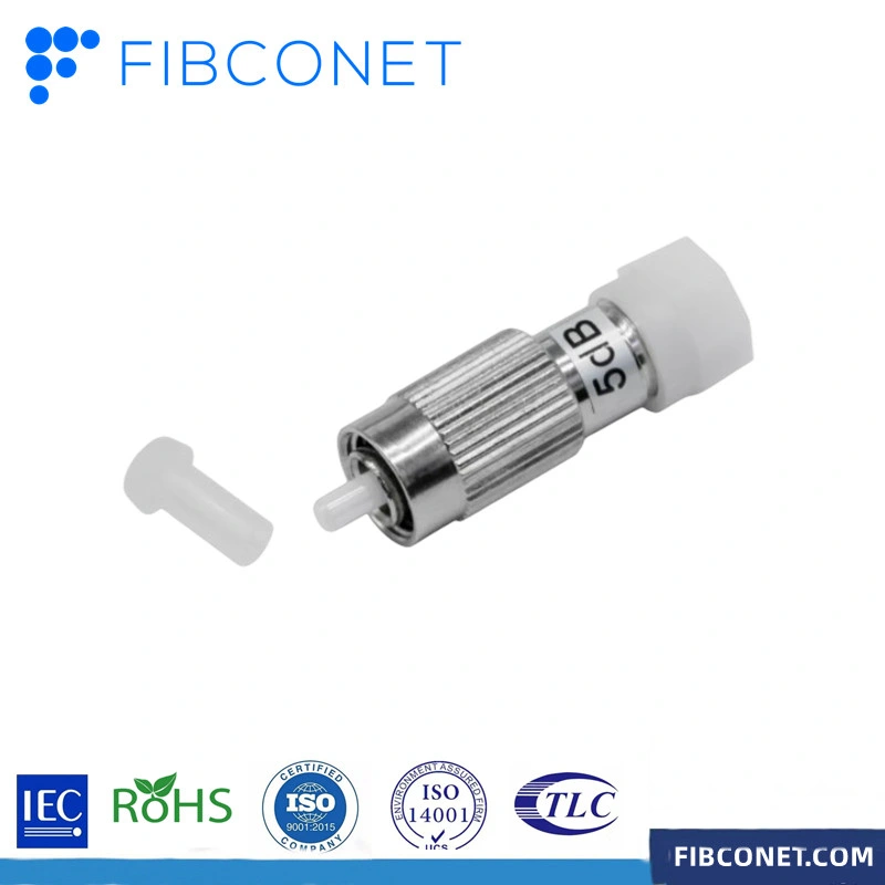 FTTH Fiber Optic FC/Upc Singlemode Male -Female Optical 5dB Attenuator