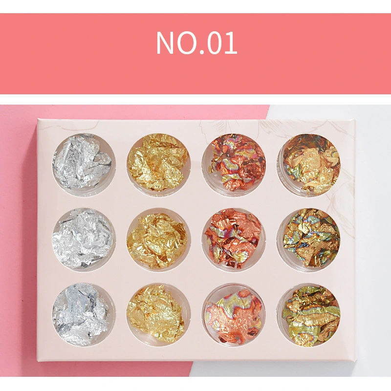 China OEM Supplier Gold and Silver Colorful Tin Foil Paper for Nail Art Decoration