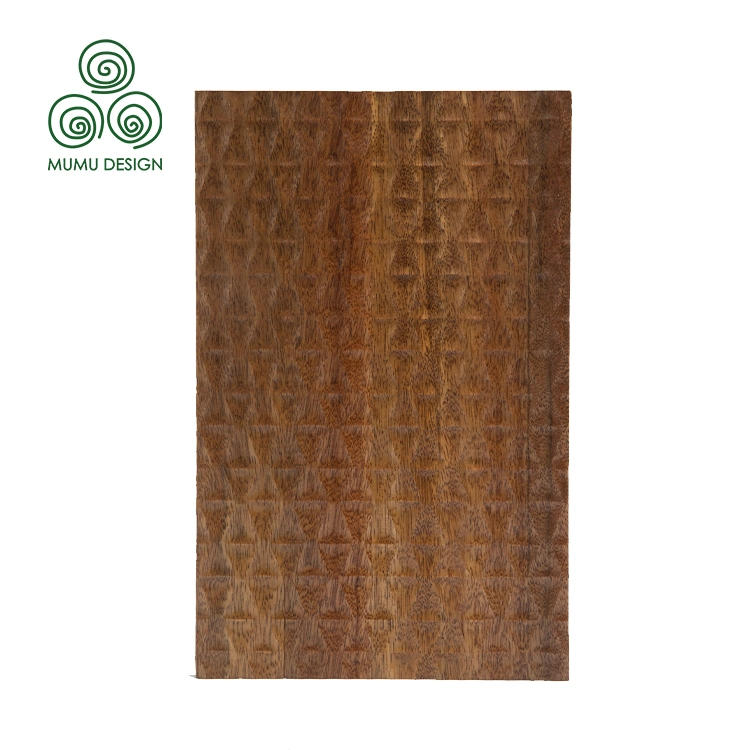 Mumu Hot Sale Indoor Sound-Absorbing Material Hexagon Walnut Slat Wall Panel