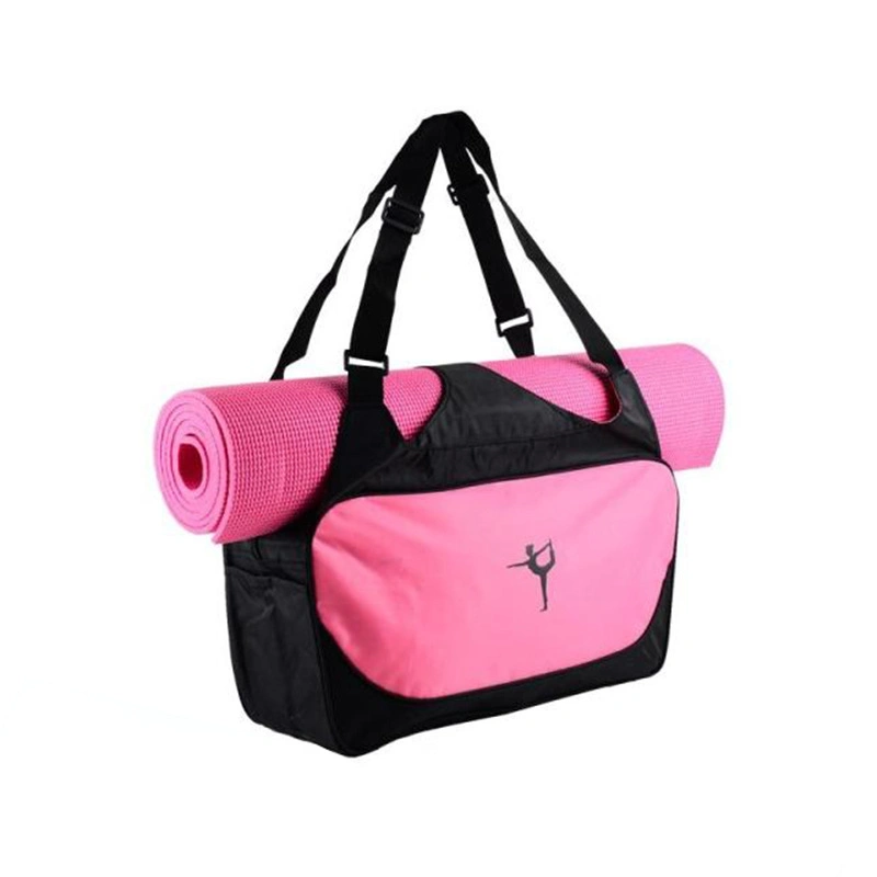 Custom Print Logo Yoga Mat Foldable Bag Large Capacity Yoga Mat Bag Tote Gym Leisure Sports Canvas Yoga Mat Bag Eco Friendly
