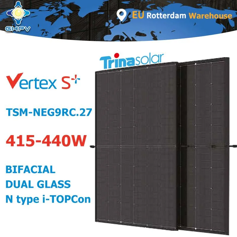 EU Stock Solarpanel Trina Vertex S+ Neg9RC. 27 Solarmodul 410W 420W 425W 430W 435W 440W Bifacial PV Module All Black Trina Solar Panels